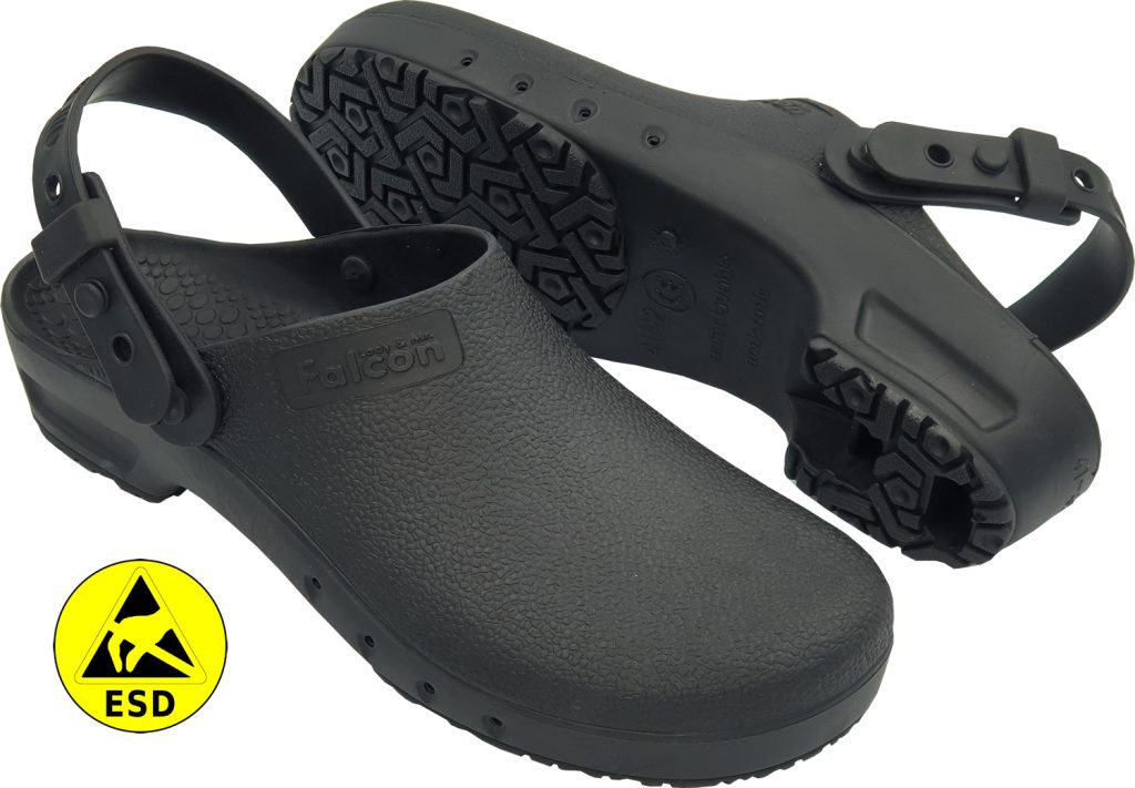 ESD Antistatic Clogs Black Strap
